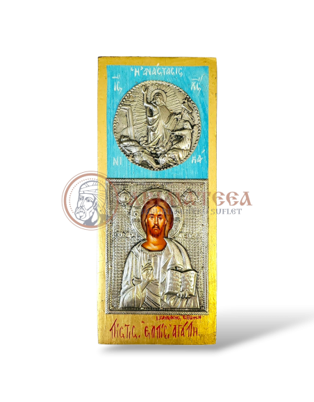 Icoană Aurită și Argintată - Iisus Hristos 224