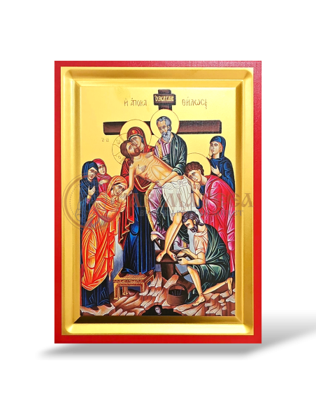 Icoană serigrafiată 907, 19x25 cm - Pogorârea de pe Cruce