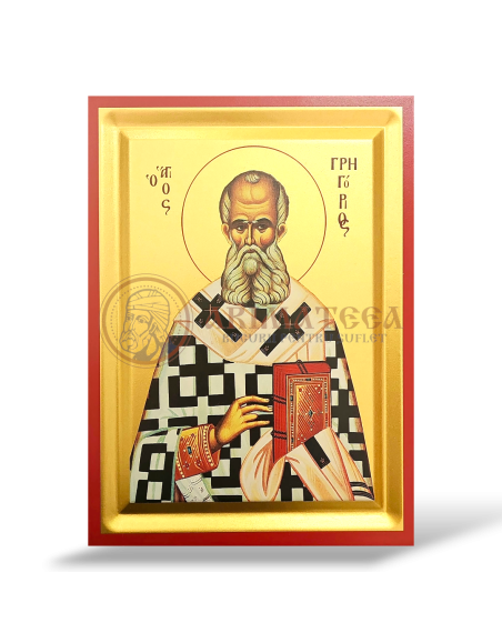 Icoană serigrafiată 907, 19x25 cm - Sfântul Ierarh Grigorie Teologul