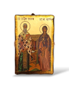 Icoană 15x10 - Sf. Mc. Ciprian și Sf. Mc. Iustina