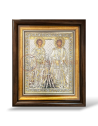 Icoană Argintată Sf. Mare Mucenic Gheorghe și Sf. Mare Mucenic Ioan cel Nou,25x29 cm (Jubileu)