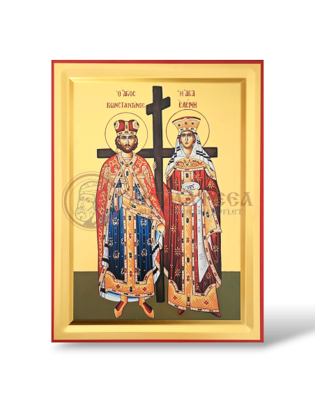 Icoană serigrafiată 909 - Sf. Împărați Constantin și Elena