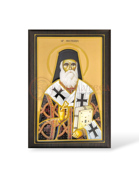 Icoană din Rășină - Sf. Ierarh Nectarie (29x20,5)