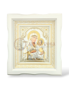 Icoană Ramă Ondulată Lemn (alb) - Maica Domnului Ierusalimitissa