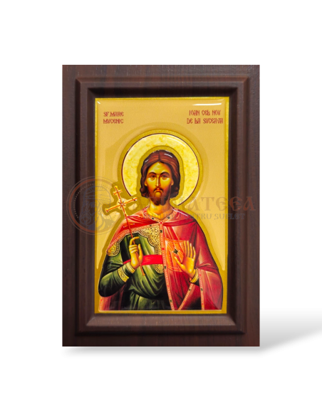 Icoană din Rășină - Sf. M. Mc. Ioan cel Nou de la Suceava (14.5x10.5cm)