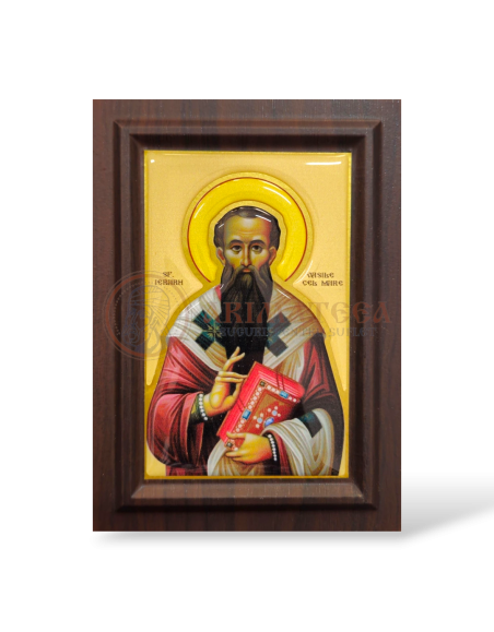 Icoană din Rășină - Sf. Vasile cel Mare (14.5x10.5cm)