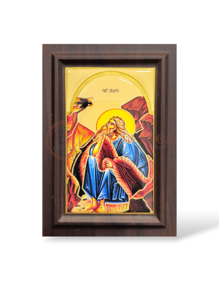 Icoană din Rășină - Sf. Proroc Ilie Tesviteanul (14.5x10.5cm)