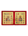 Icoană Diptic Catifea Roșie (955) - Maica Domnului și Mântuitorul Iisus Hristos III