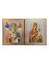 Diptic MDF 18x24 - Sf. Ierarh Nicolae și Maica Domnului