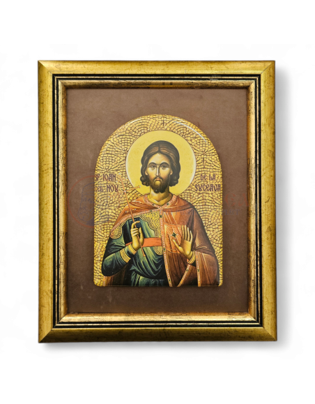 Icoană Sf. M. Mc. Ioan cel Nou de la Suceava - Porțelan Cupolă (52131)