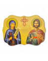 Icoană Magnet - Sf. Cuv. Parascheva și Sf. M. Mc. Ioan cel Nou de la Suceava (49612)