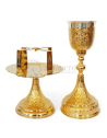 Set Sfinte Vase Patriarhie din alamă cu pahar argint 500 ml - SV