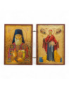Diptic MDF  6x9 cm - Sf. Mărturisitor Arsenie de la Prislop, Maica Domnului