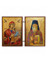 Diptic MDF  6x9 cm - Sf. Mărturisitor Arsenie de la Prislop, Maica Domnului