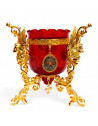 Candelă de masă SK-11NB RUM - Aurită (Pahar roșu)