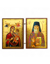 Diptic MDF  6x9 cm - Sf. Mărturisitor Arsenie de la Prislop, Maica Domnului II
