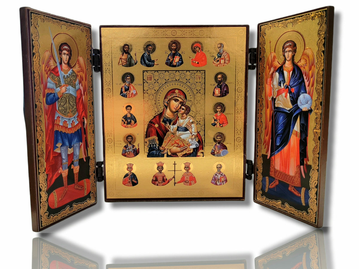 Triptic MDF 11x13 - Maica Domnului - Sf. Arhangheli