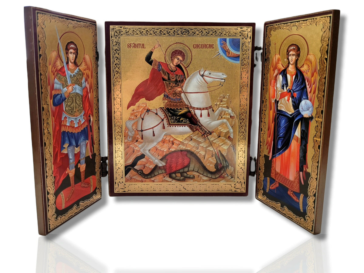 Triptic MDF 11x13 - Sf. M. Mc. Gheorghe - Sf. Arhangheli