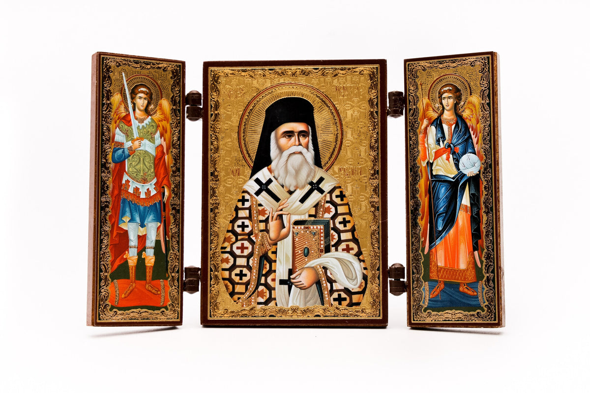 Triptic MDF 9cm X 13cm - Sf. Nectarie de Eghina