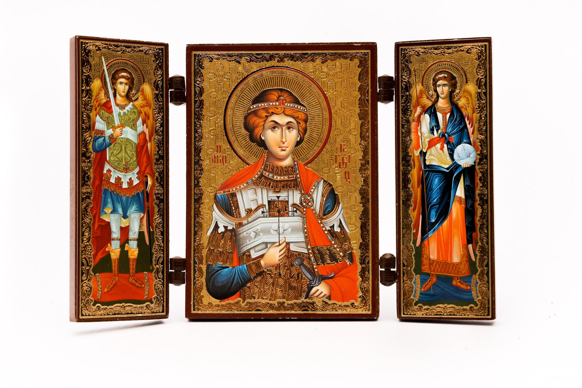 Triptic MDF 9cm X 13cm - Sf. M. Mc. Gheorghe