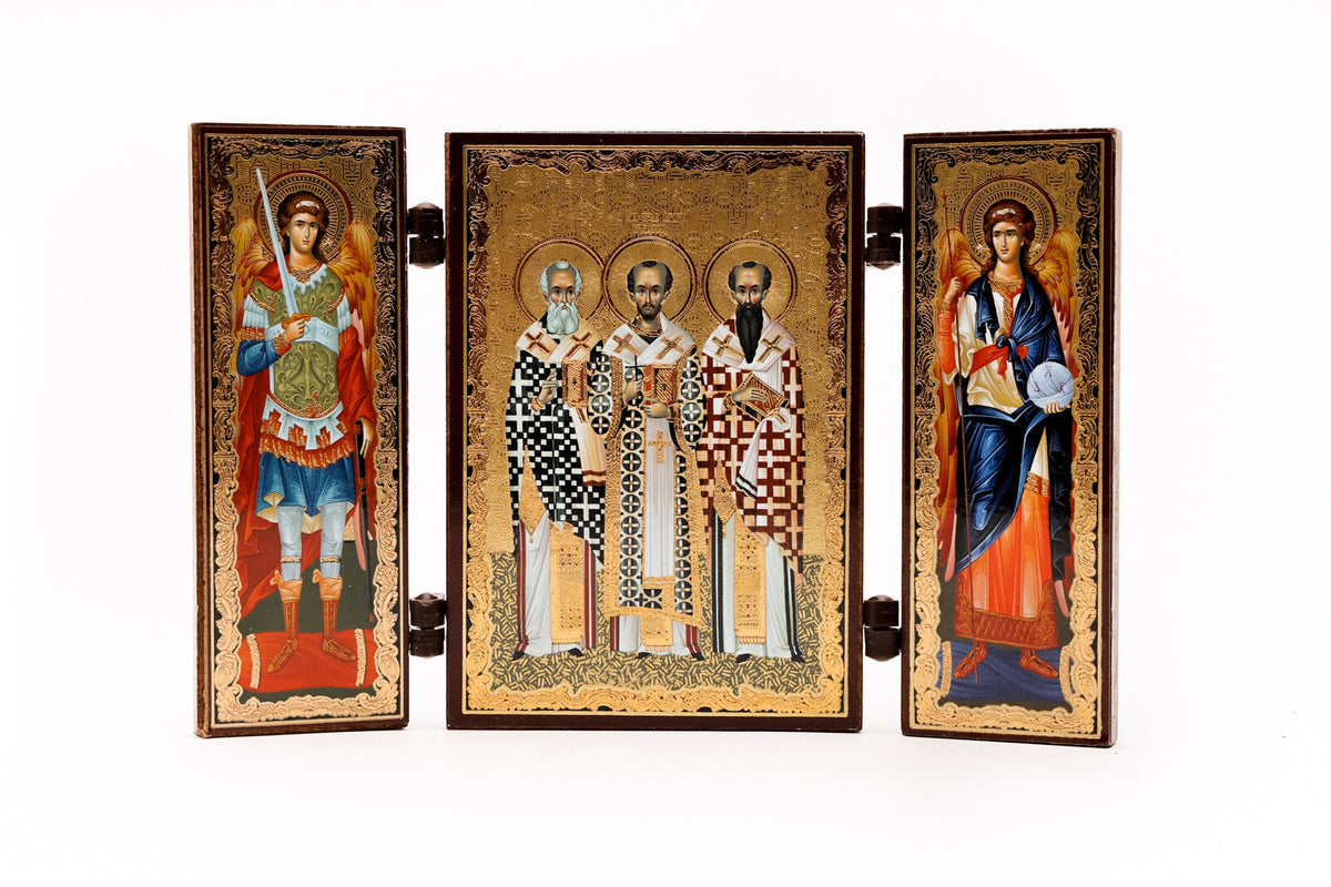 Triptic MDF 9cm X 13cm - Sfinții Trei Ierarhi