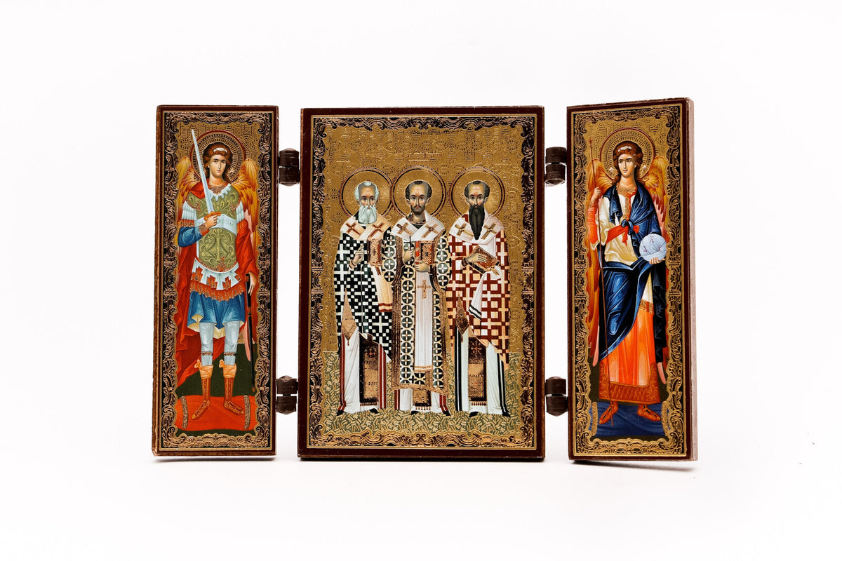 Triptic MDF 9cm X 13cm - Sfinții Trei Ierarhi