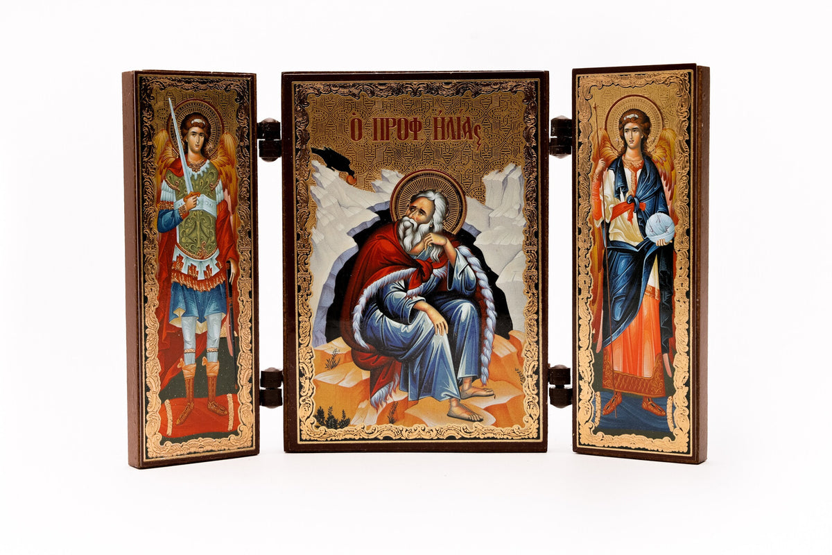 Triptic MDF 9cm X 13cm - Sf. Proroc Ilie Tesviteanul