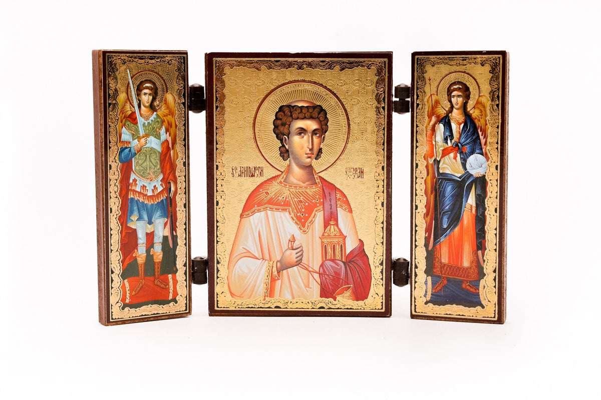 Triptic MDF 9cm X 13cm - Sf. M. Mc. Ștefan