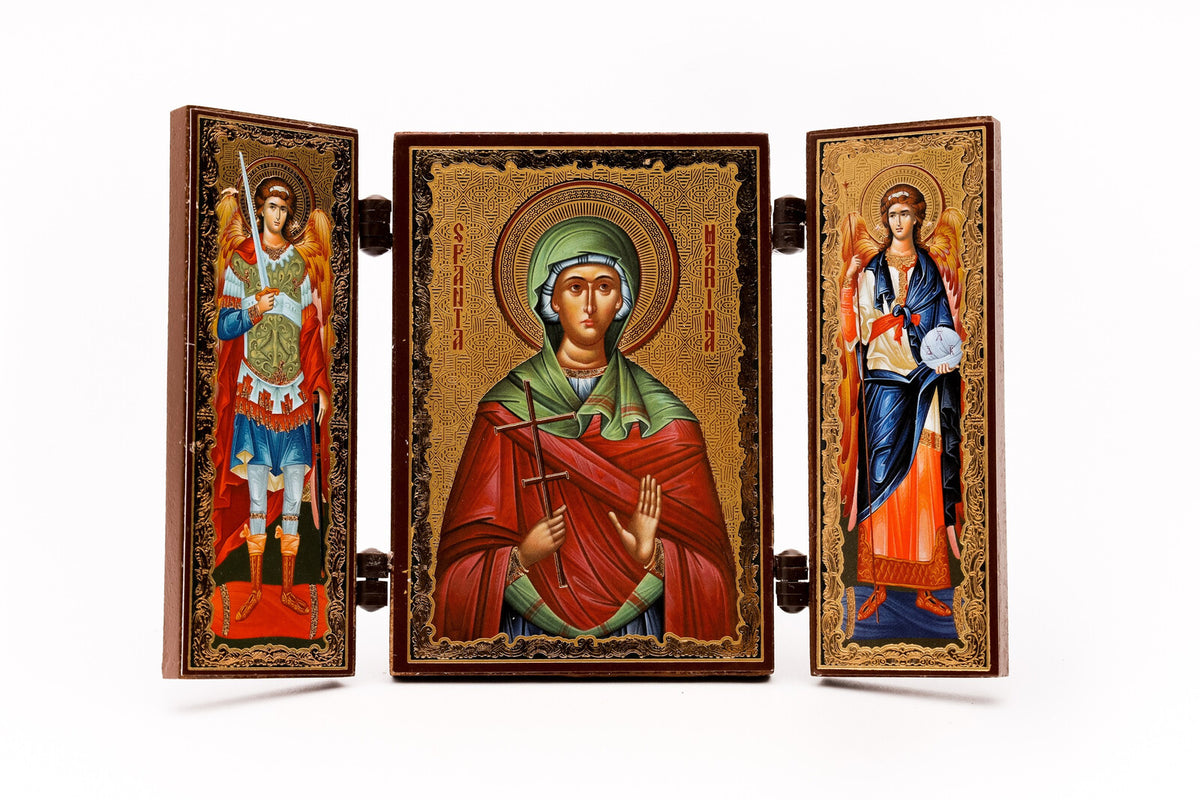 Triptic MDF 9cm X 13cm - Sfânta Marina