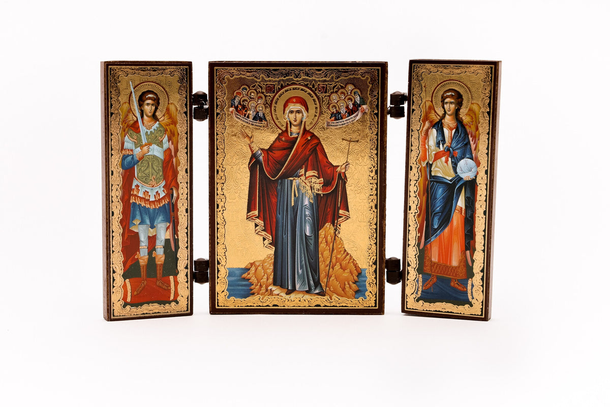 Triptic MDF 9cm X 13cm - Maica Domnului VI