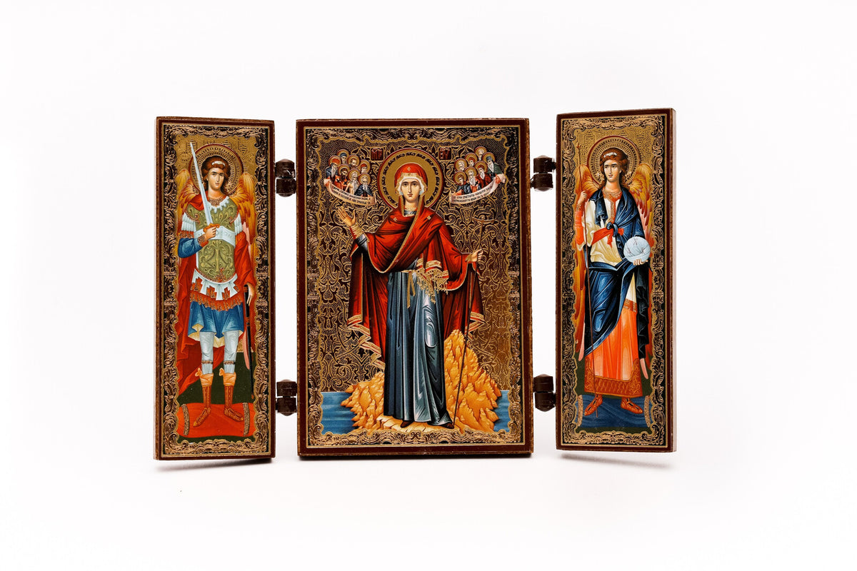 Triptic MDF 9cm X 13cm - Maica Domnului VI