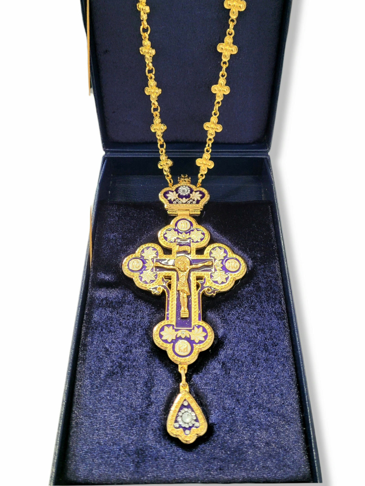 Cruce pectorală albastru KS-164N