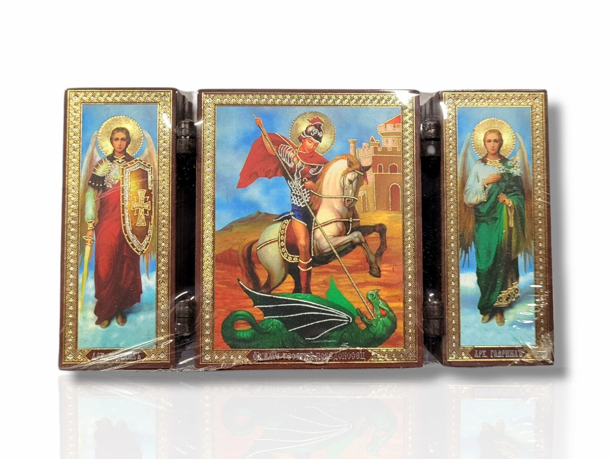 Triptic MDF 9cm X 13cm - Sf. M. Mc. Gheorghe