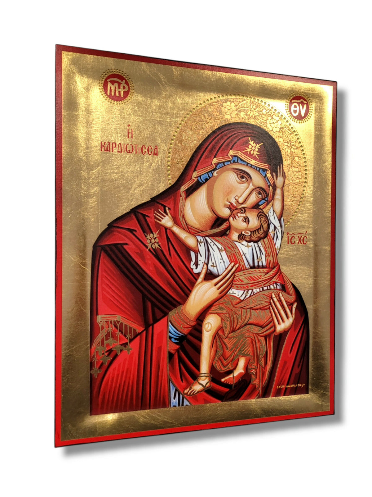 Icoană pe pânză de aur 29x37 603AA - Maica Domnului