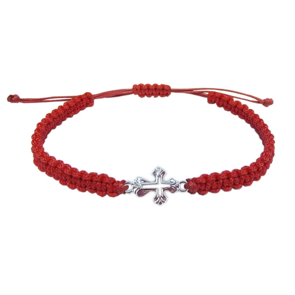 Brățară reglabilă cu cruciuliță din argint - 4488065BrRosINA
