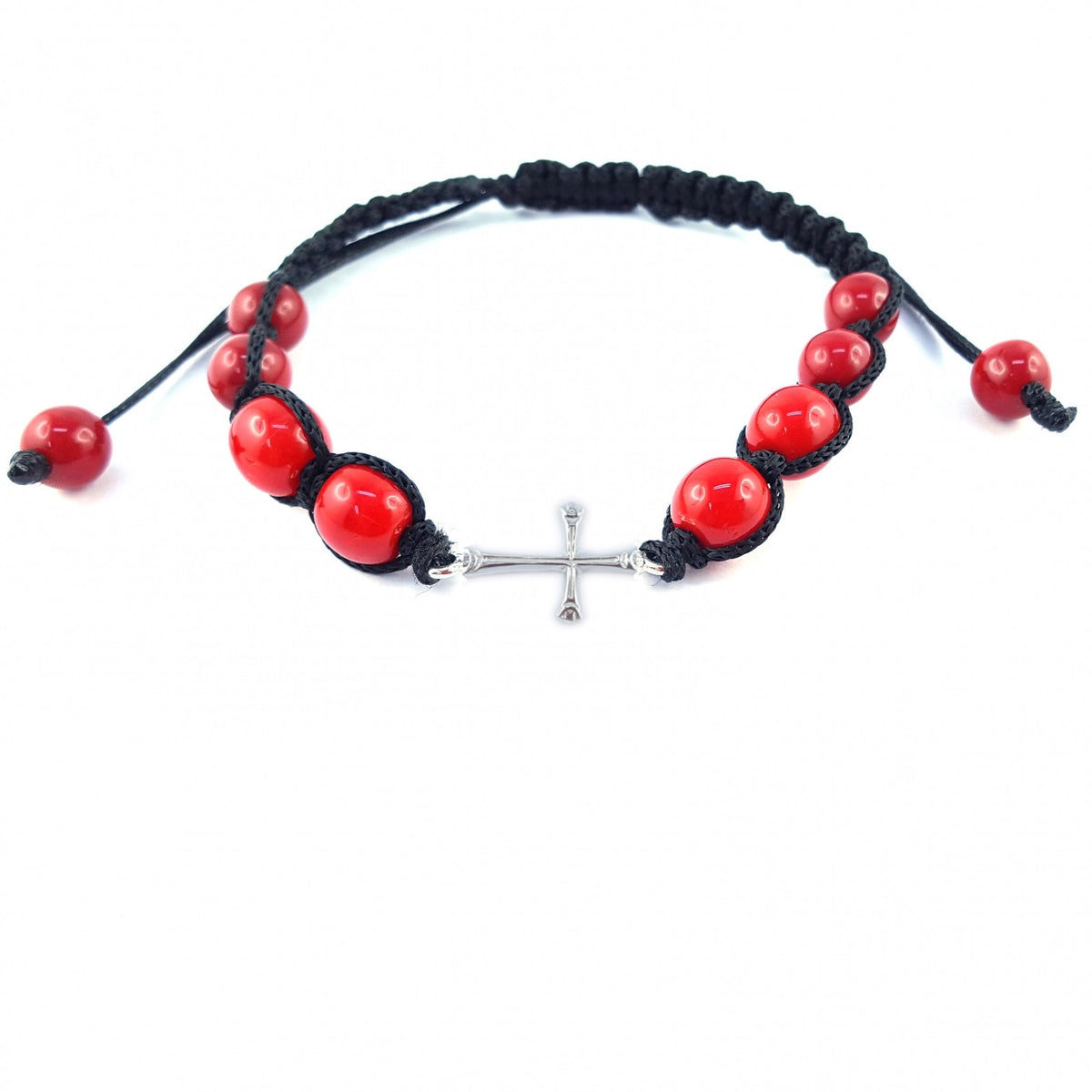 Brățară reglabilă cu cruciuliță din argint - 4232100NgrELARos
