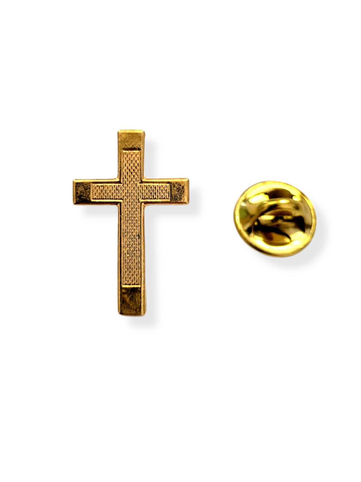 Cruciuliță insignă, alamă aurită - 4108Ins