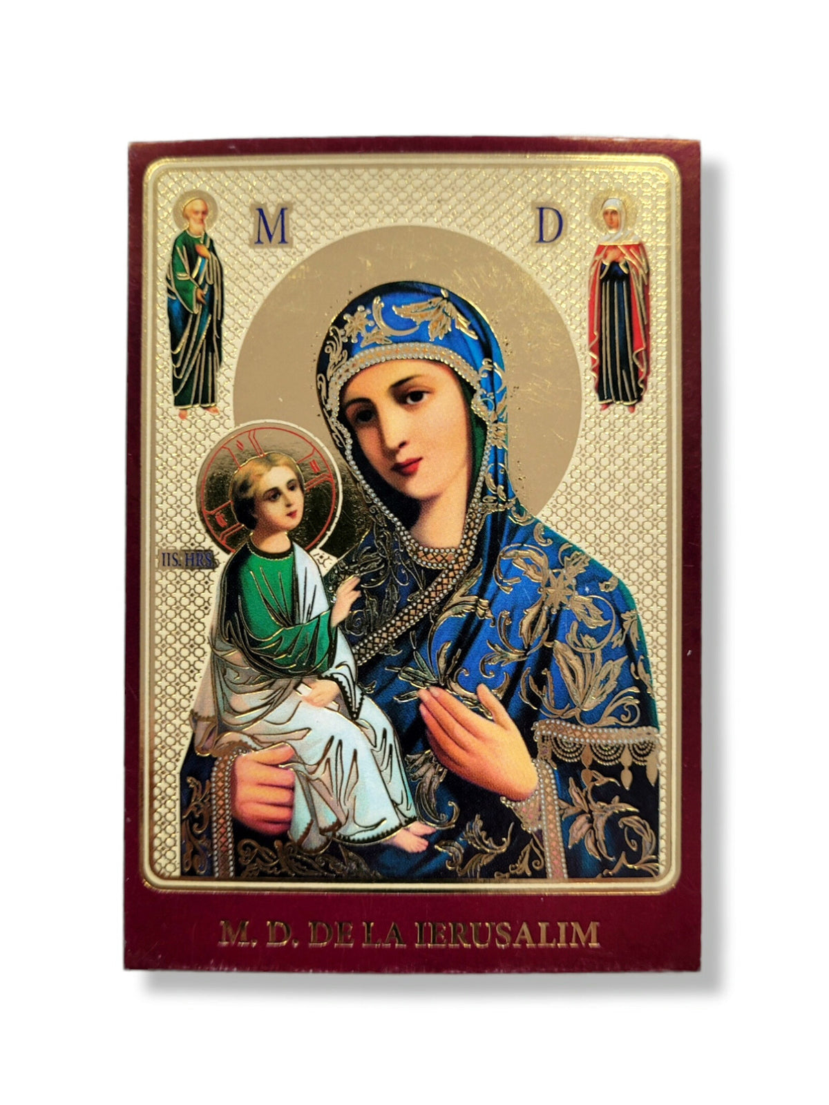 Iconiță laminată - Maica Domnului de la Ierusalim