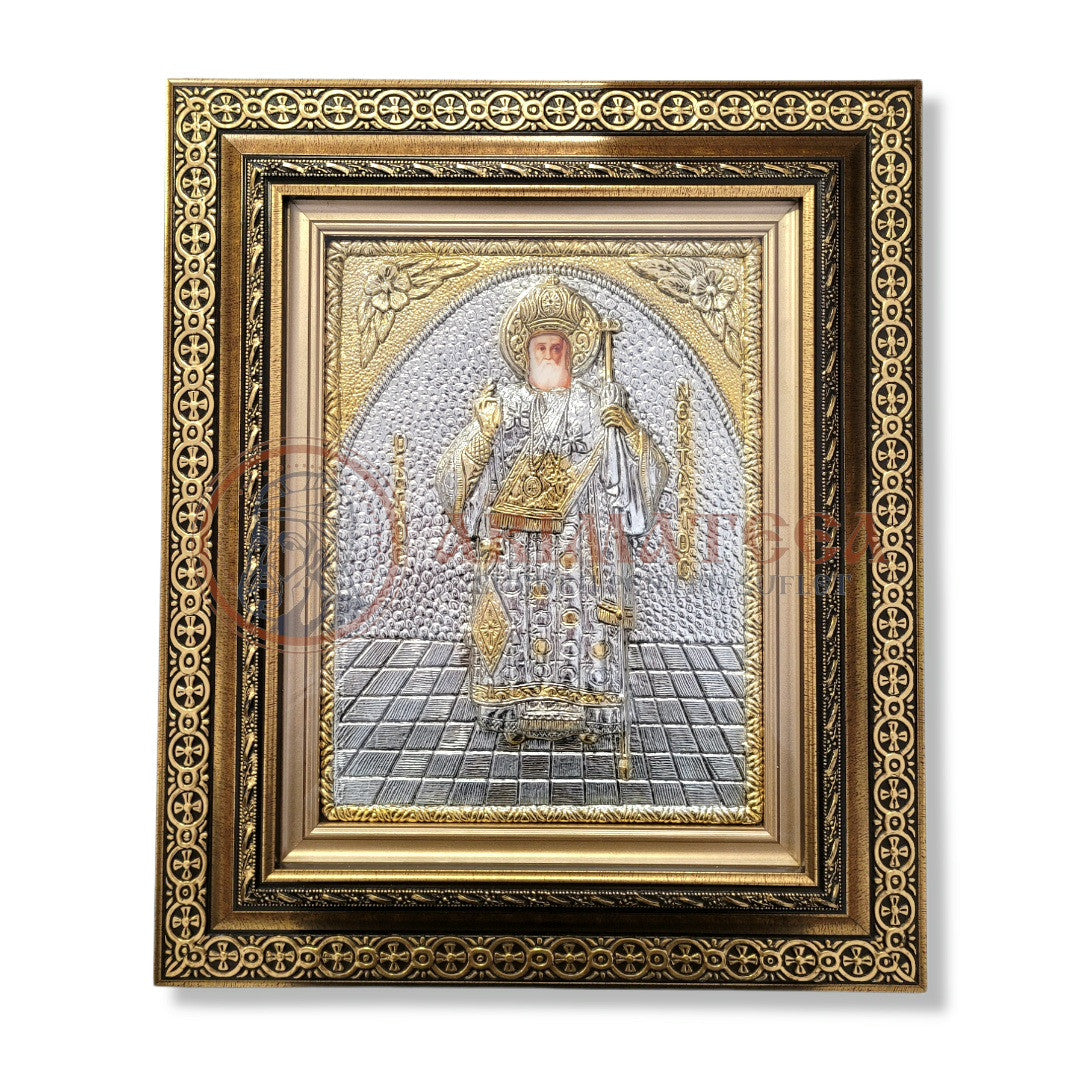 Icoană în ramă 40x50 - Sf. Nectarie de la Eghina (800-925)