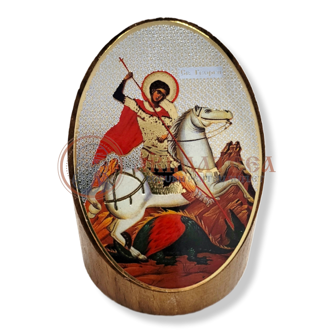 Icoană Ovală N54 - Sf. M. Mc. Gheorghe