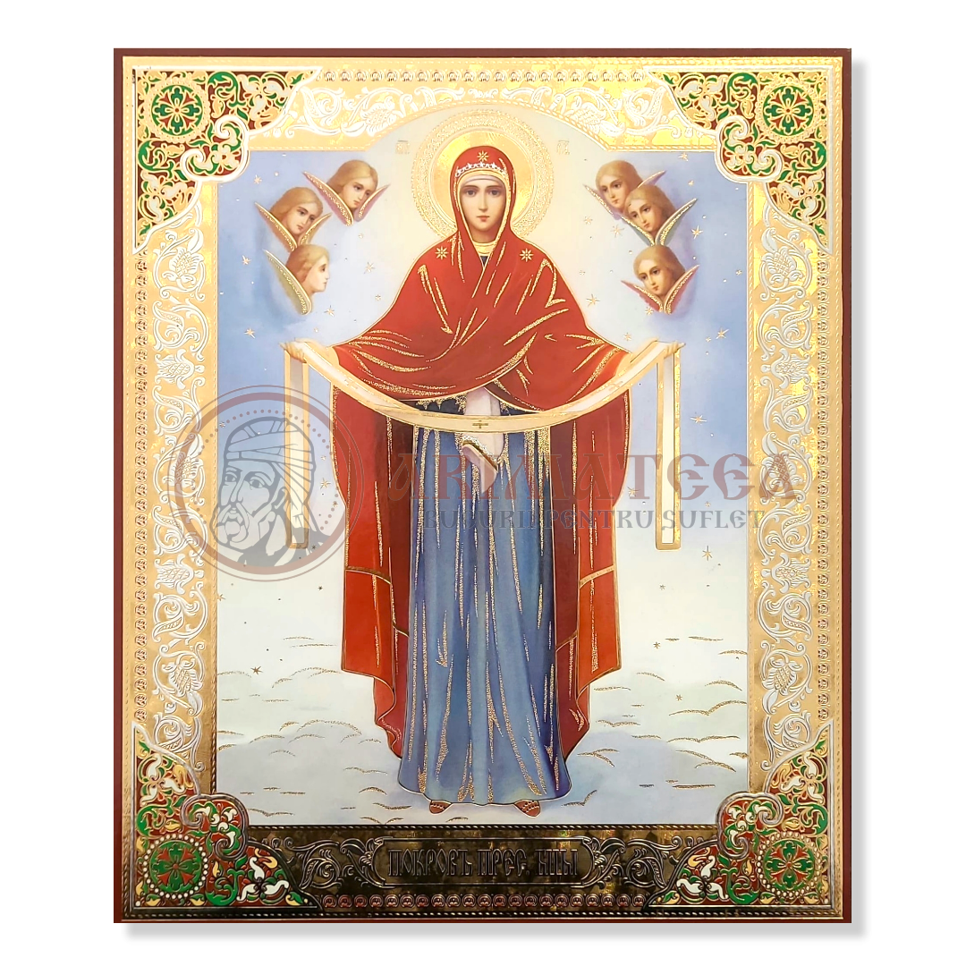 Icoană Pal 20x24 - Acoperamântul Maicii Domnului