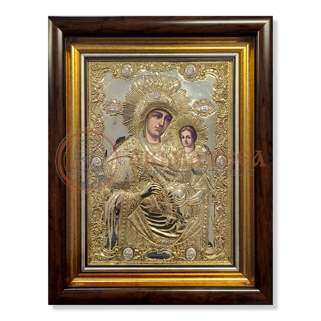 Icoană din Argint - Maica Domnului  (din Biserica ,,Sf. Mare Mucenic Gheorghe”-Suceava)