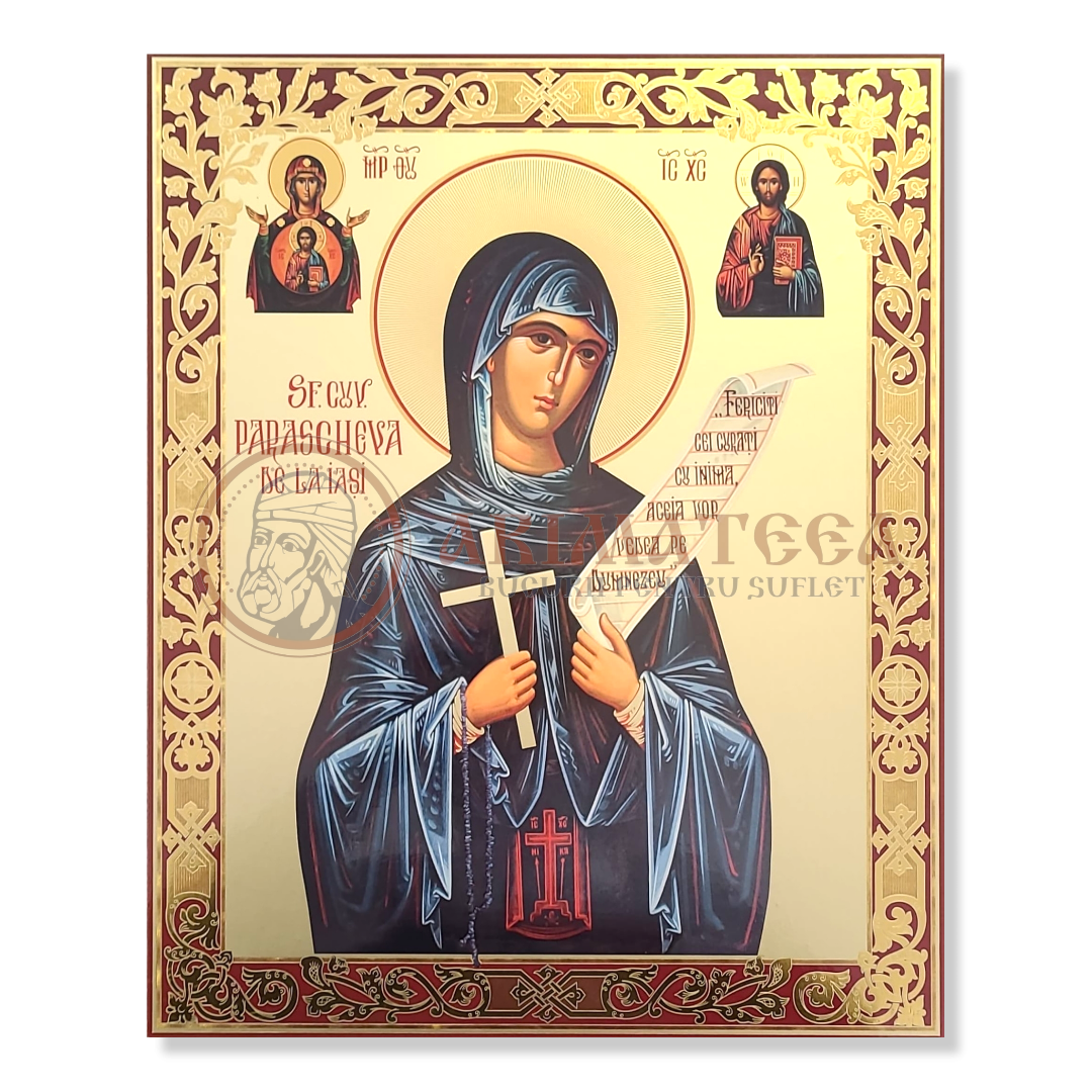 Icoană pal 30x40 - Litografie - Sf. Cuv. Parascheva