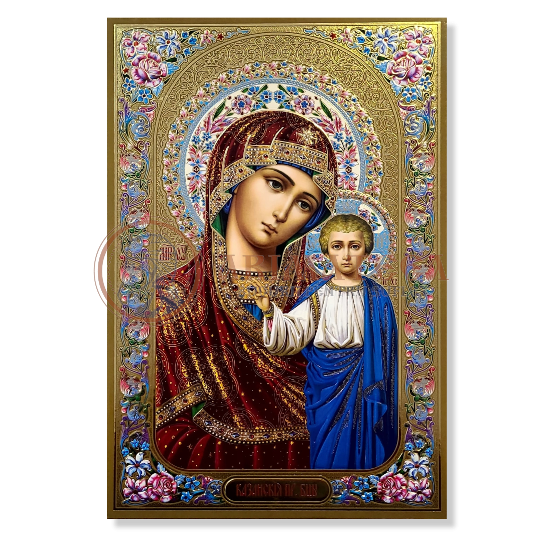 Icoană Pal Relief 21x32 cm - Maica Domnului