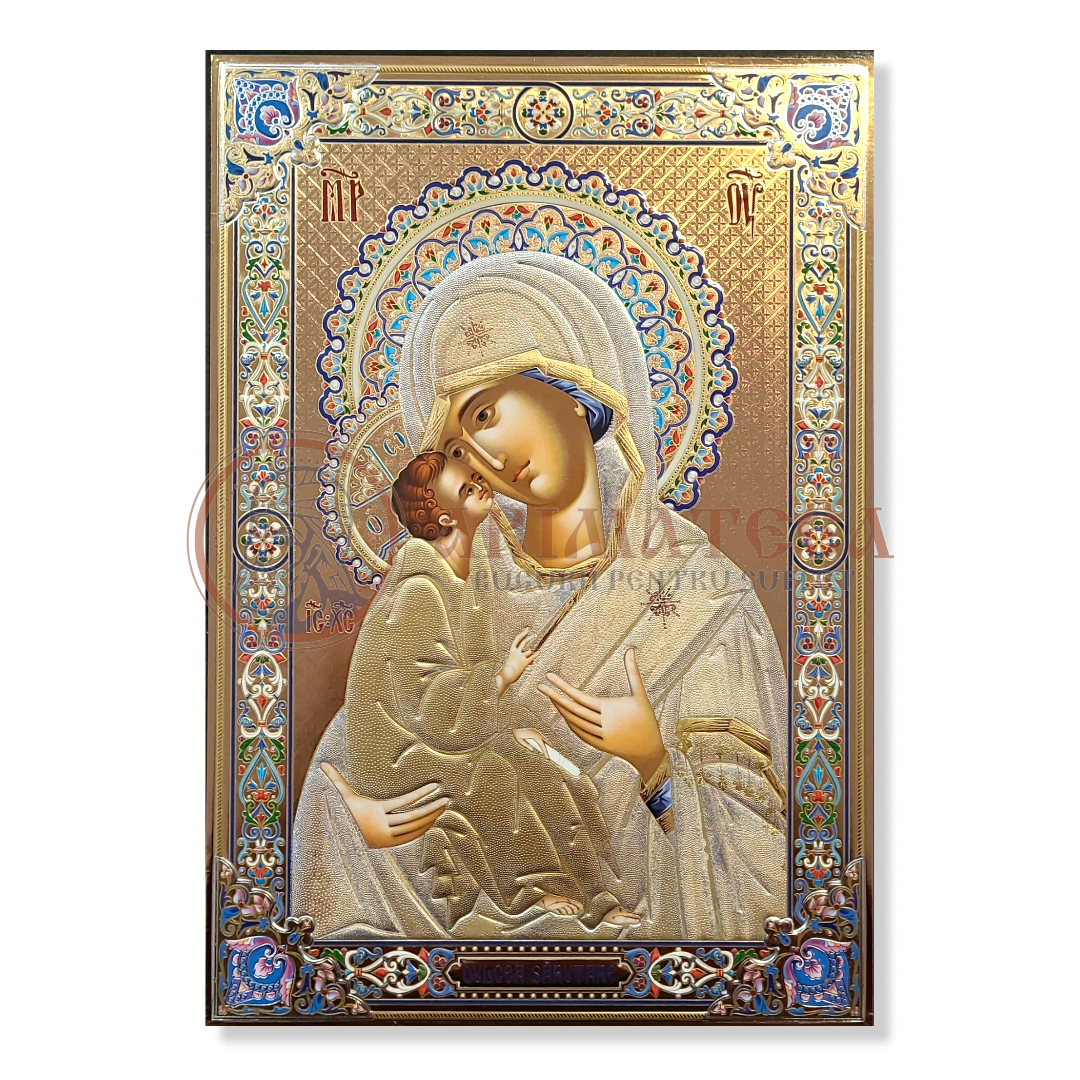 Icoană Pal Relief 21x32 cm - Maica Domnului