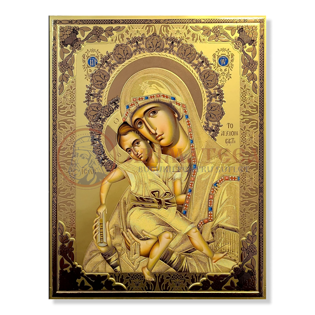 Icoană Pal Relief 21x32 cm - Maica Domnului