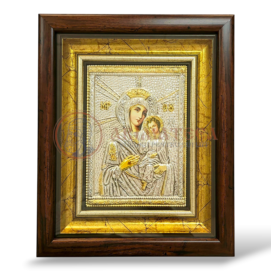 Icoană Argintată 27x33 cm - Maica Domnului din Tinos (1001A-925)