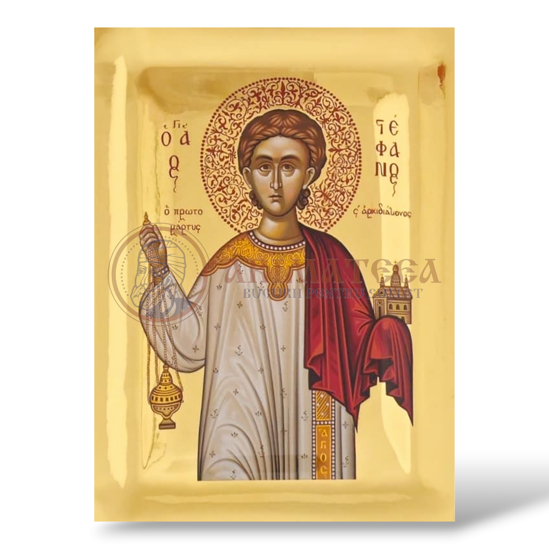 Icoană Aurită 16x20 - Sf. Arhidiacon Ștefan MG1