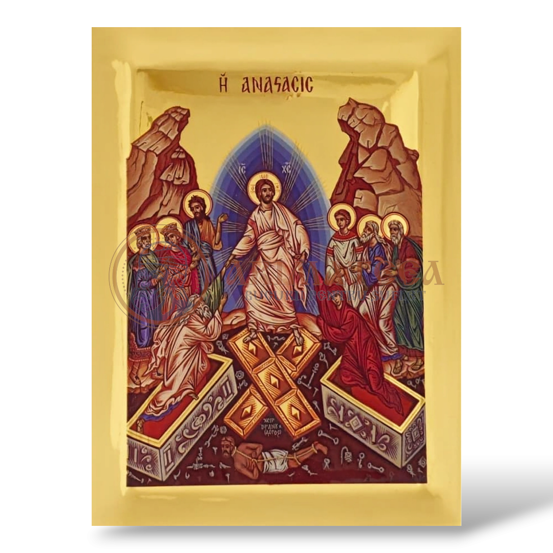 Icoană Aurită 16x20 - Învierea Domnului MG1