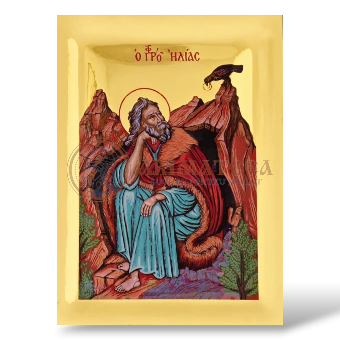 Icoană Aurită 16x20 - Sf. Proroc Ilie Tesviteanul MG1